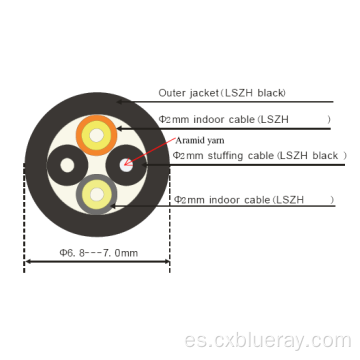 Cable de parche de fibra de 7 mm al aire libre